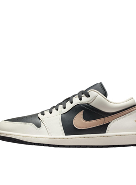 耐克Jordan Air Jordan 1 Low AJ1白黑金篮球鞋IH0649-021