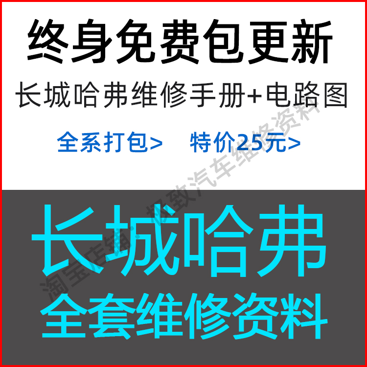 适用于哈弗H1H2H3H4H5H6H7M1M4M6长城VV5 VV7维修手册电路图资料 汽车零部件/养护/美容/维保 ECU/系统升级改装工时 原图主图