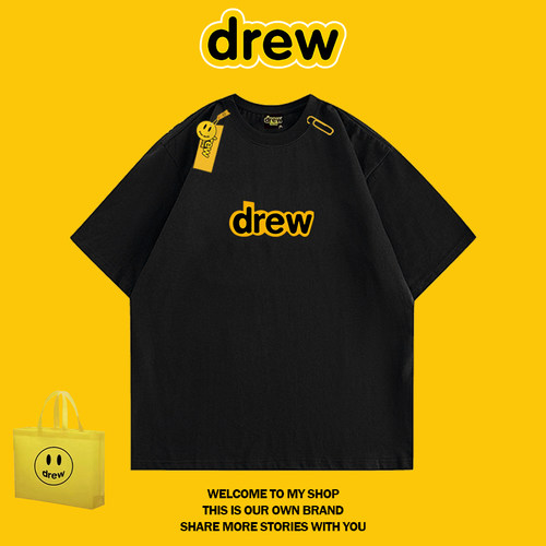 DREWHUSSRY字母款美式短袖T恤