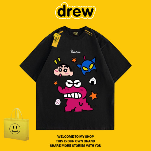 DREW蜡笔小新印花短袖T恤