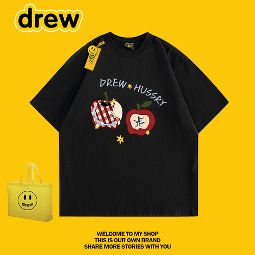 DREW美式苹果印花宽松纯棉T恤