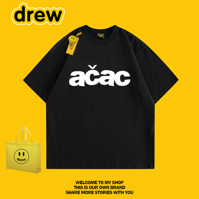 drew潮牌ACAC字母宽松短袖T恤