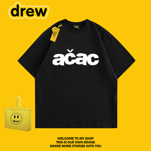 drew潮牌ACAC字母宽松短袖T恤
