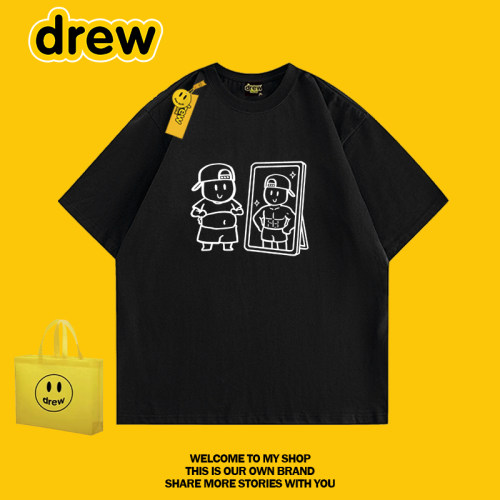 drew卡通印花重磅纯棉短袖T恤