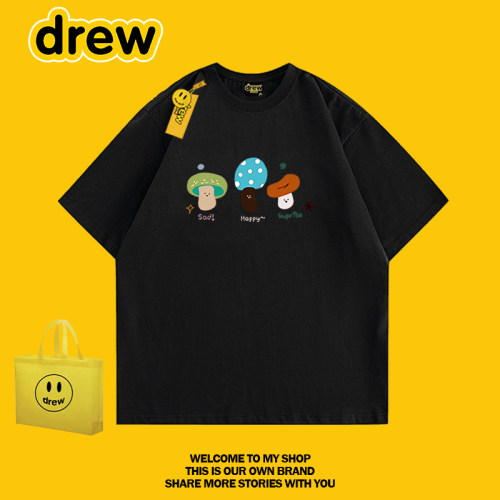 drew嘻哈蘑菇印花宽松短袖T恤