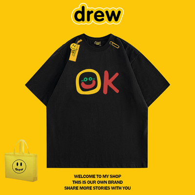 DREW情侣同款美式潮牌短袖T恤