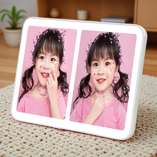 二宫格相框拼图照片摆台定制婚纱照摆件做相片简约创意水晶相框架