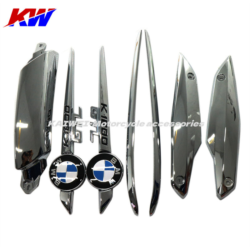 适用K1600 GTL边箱条 挡风压板条 水管罩大板标志圆标电镀装饰条