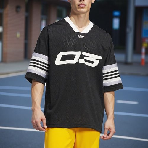 三叶草网眼透气足球速干T恤男女