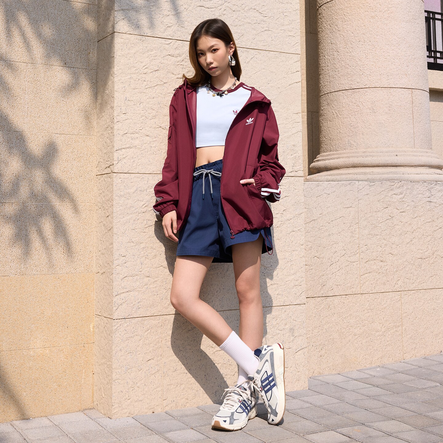 阿迪达斯男女款2026连帽夹克外套
