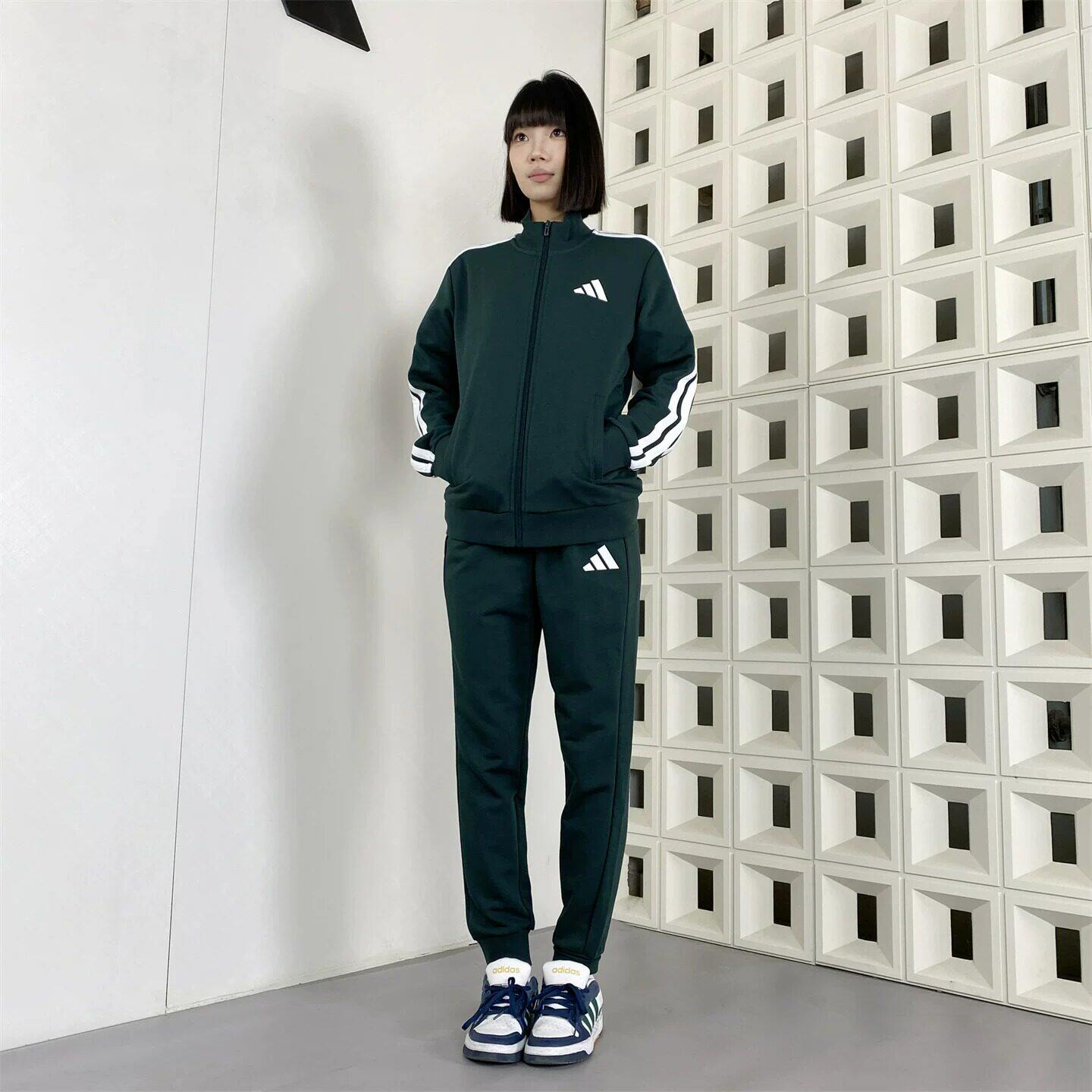 正品Adidas阿迪达斯运动套装男女2026新款运动裤子休闲外套JZ0110