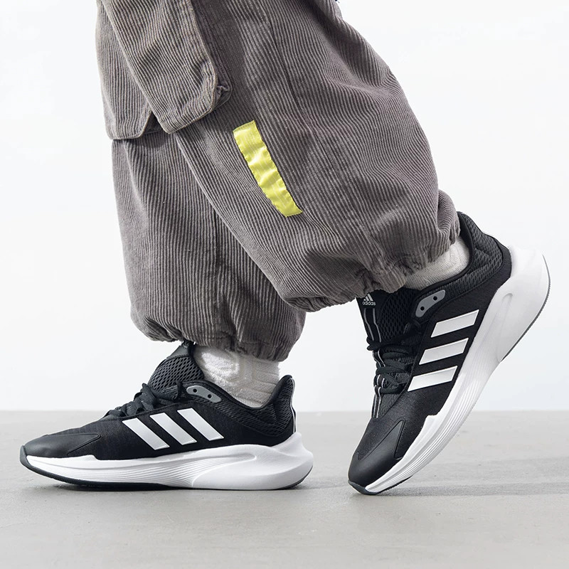 Adidas阿迪达斯鞋子跑步鞋Response男女鞋缓震轻便户外慢跑鞋黑白