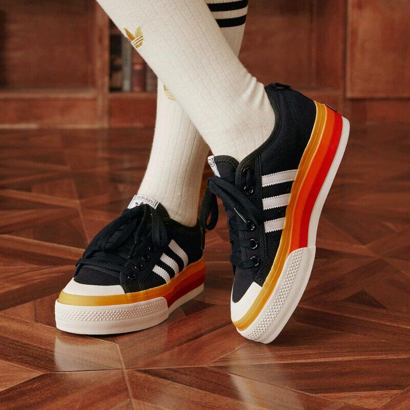 正品Adidas阿迪达斯增高板鞋女士