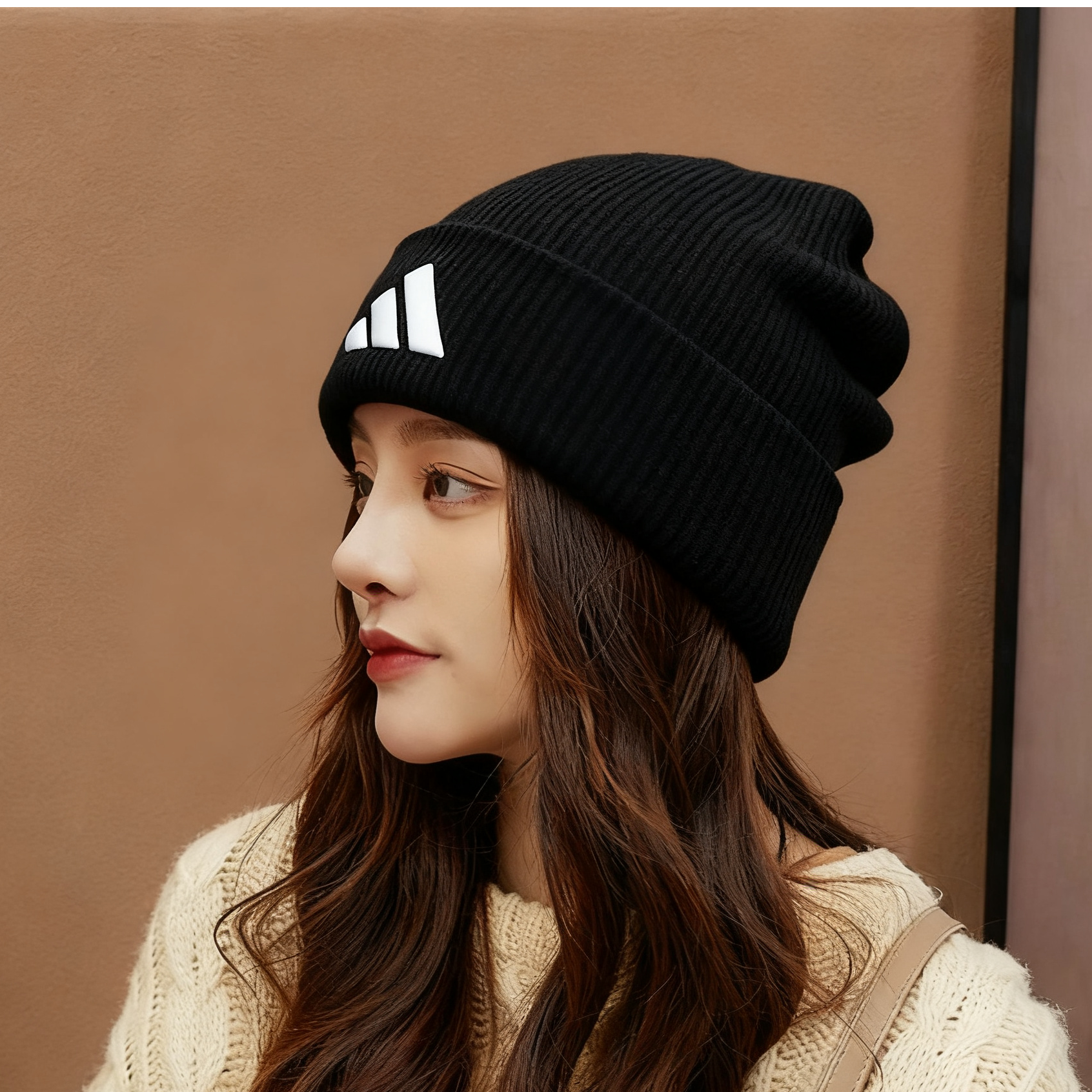 Adidas阿迪达斯冷帽男女款冬跑步户外登山运动针织毛钱帽子JM0428