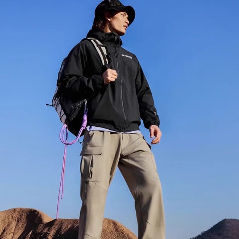 阿迪达斯正品男子款连帽运动外套