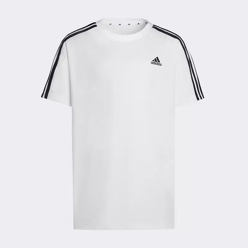 Adidas/阿迪达斯正品2026大童条纹日常耐穿运动透气圆领T恤KT9185