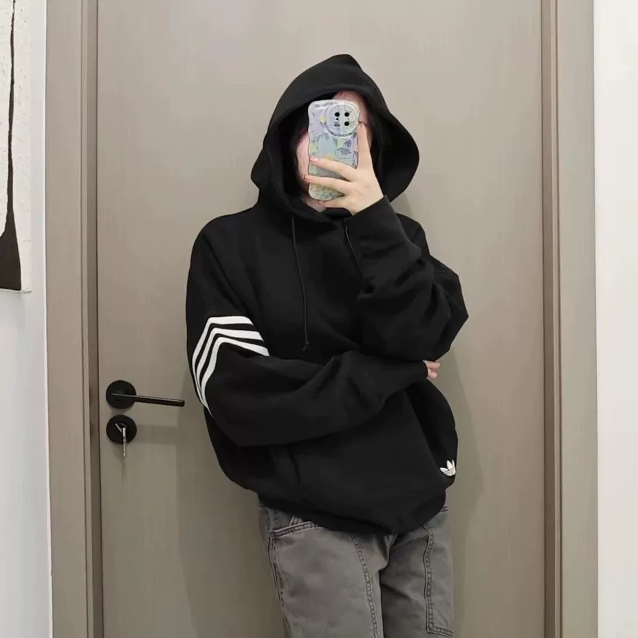 三叶草正品运动卫衣男子款套头衫
