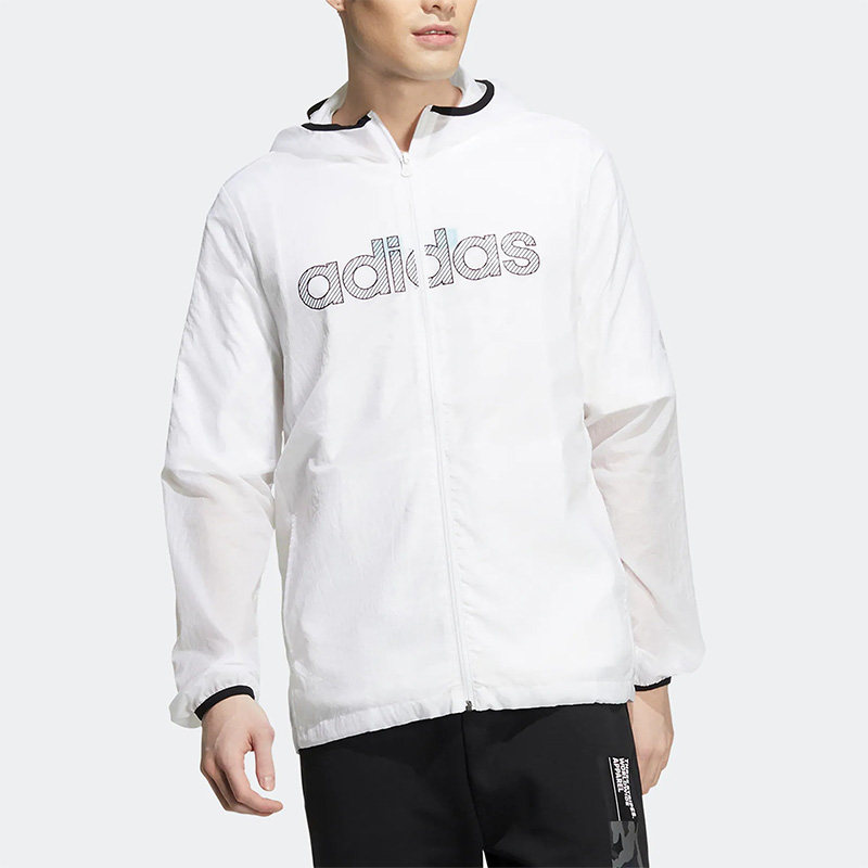 清仓Adidas/阿迪达斯NEO 夏新款男子运动休闲连帽外套HD4683