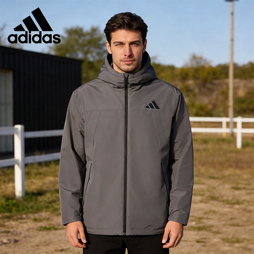 adidas阿迪达斯外套男女春季新款舒适拒水运动休闲夹克外套IB7055