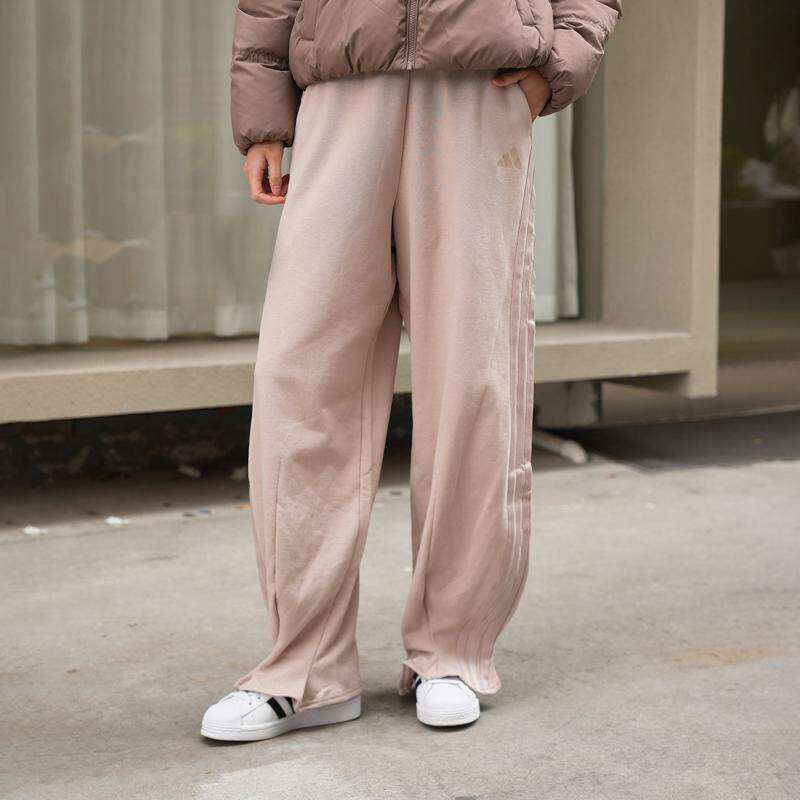 Adidas阿迪达斯裤子女秋季新款复古宽松美式运动阔腿灯笼直筒长裤