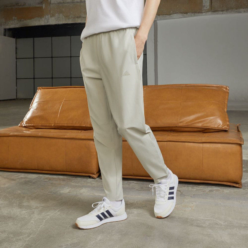 Adidas/阿迪达斯男裤针织透气长裤运动休闲裤户外小脚裤JI9063