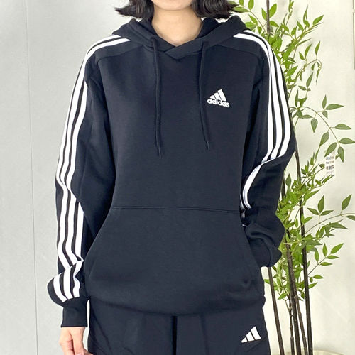 Adidas/阿迪达斯秋冬季男女同款加绒保暖宽松休闲连帽卫衣IB4028