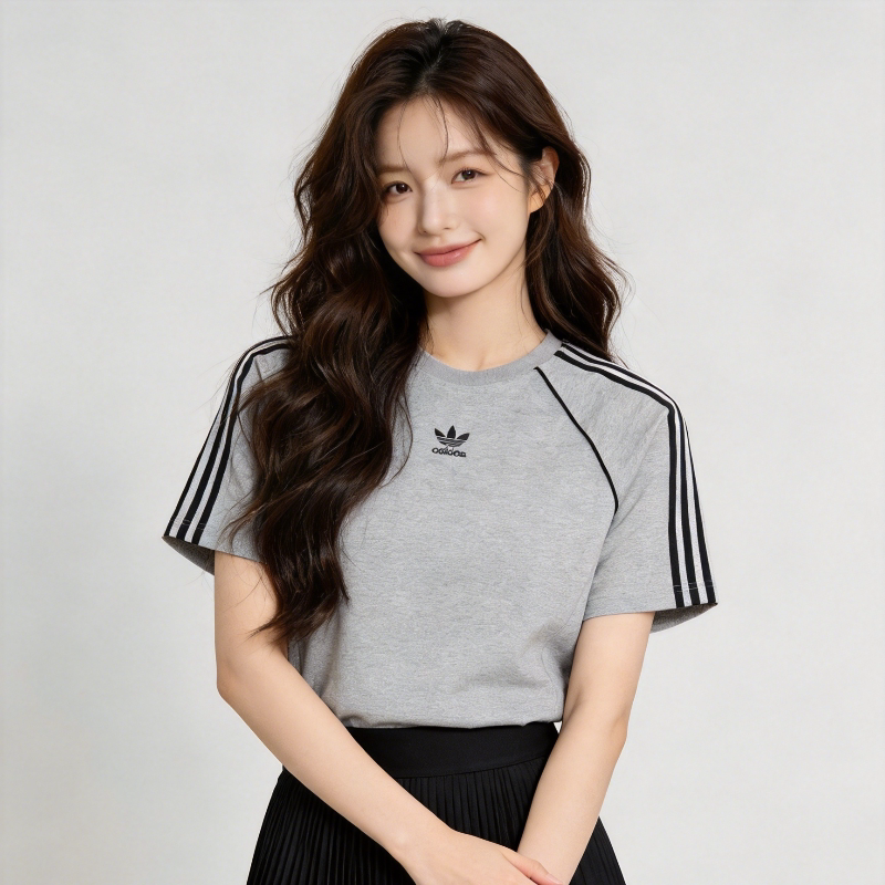 正品Adidas阿迪达斯三叶草纯棉短袖男子2026新款休闲宽松T恤女士