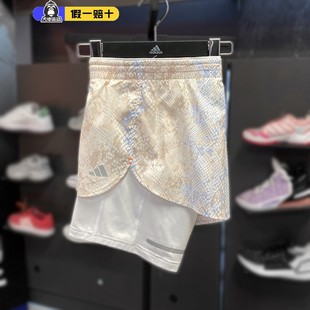 训练五分裤 阿迪达斯女裤 跑步休闲速干热裤 透气运动短裤 HS8614 夏季