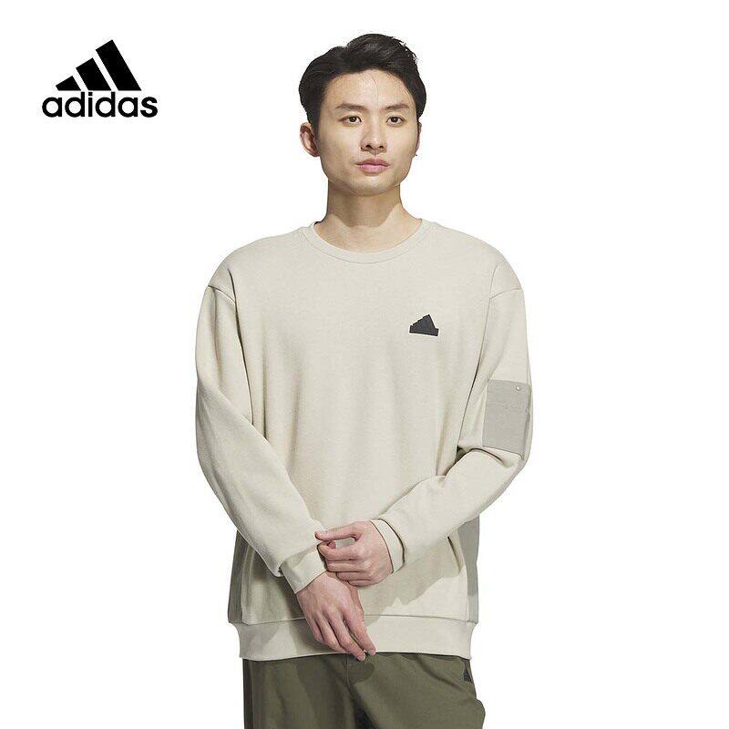 清仓Adidas阿迪达斯男子款秋冬季保暖卫衣休闲百搭简约运动套头衫