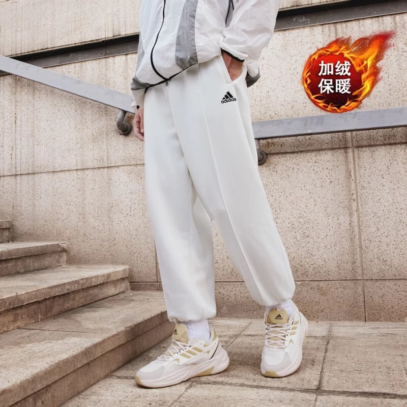 Adidas/阿迪达斯官方正品V TACK FL PT男女加绒束脚运动裤 JM9120