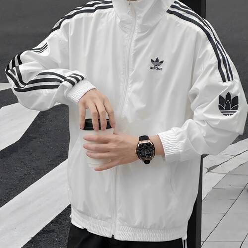 正品Adidas/阿迪达斯三叶草男女款新款春秋季时尚百搭外套 JI7535