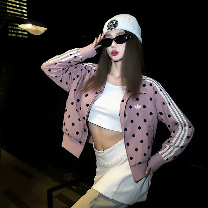 Adidas阿迪达斯三叶草外套女2026秋季新款韩版三条杠上衣复古衣服