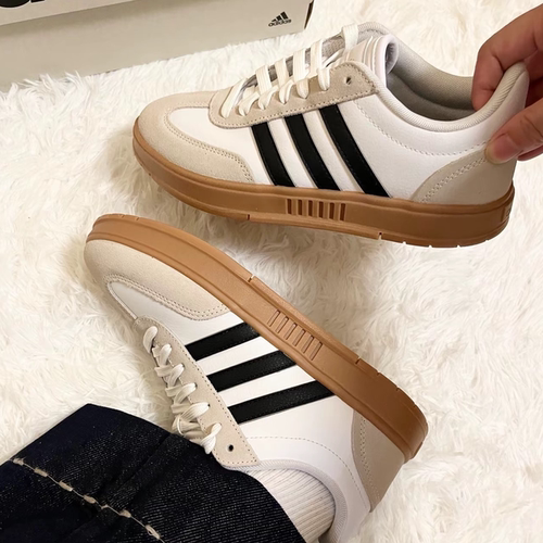 adidas/阿迪达斯正品男鞋干净感痞帅网球鞋板鞋新款小众百搭撞色