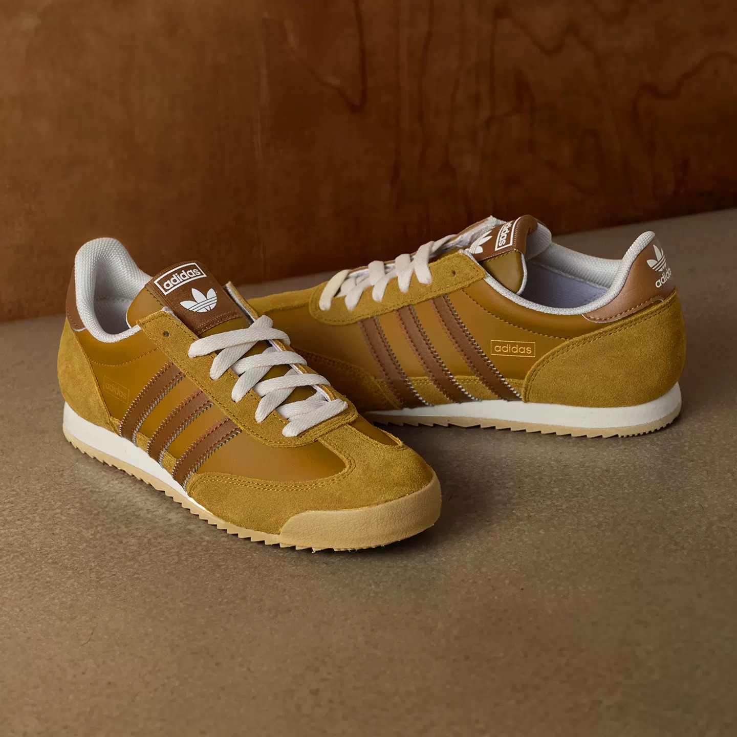 正品T头鞋Adidas三叶草德训板鞋