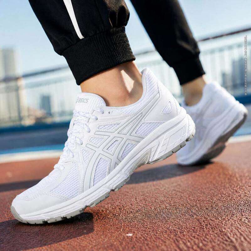 亚瑟士ASICS男鞋女鞋白色跑步鞋25新款宽楦透气运动鞋健身训练鞋