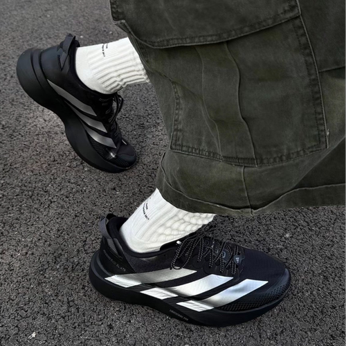 Adidas阿迪达斯Evo SL ATR运动跑步鞋竞速马拉松银黑色男鞋KK2683