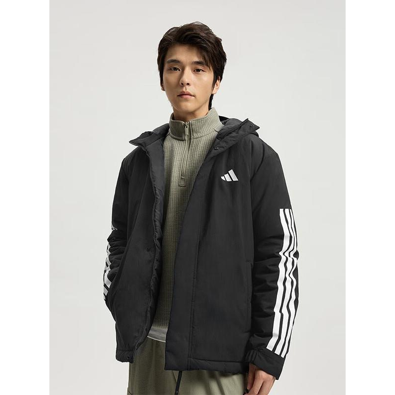 阿迪达斯棉服男装秋冬新款户外运动上衣休闲保暖外套棉袄情侣厚实