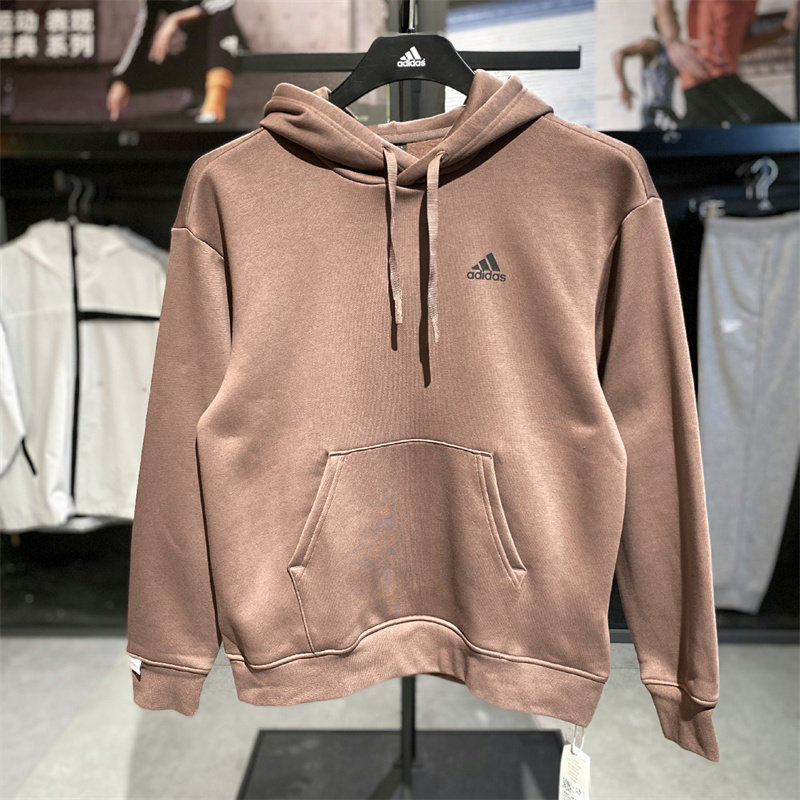 阿迪达斯卫衣男子Adidas秋季连帽宽松运动服简约休闲套头衫JM9077