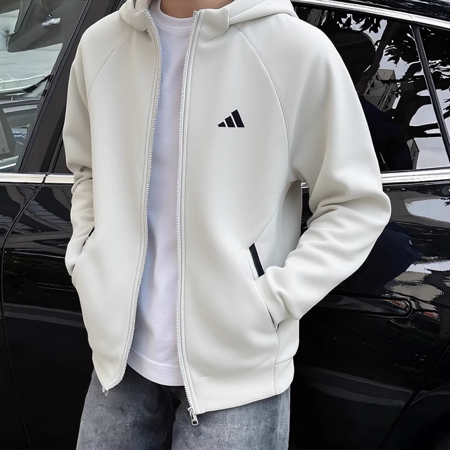 正品Adidas阿迪达斯外套男士2026新款休闲户外训练运动夹克KQ6672