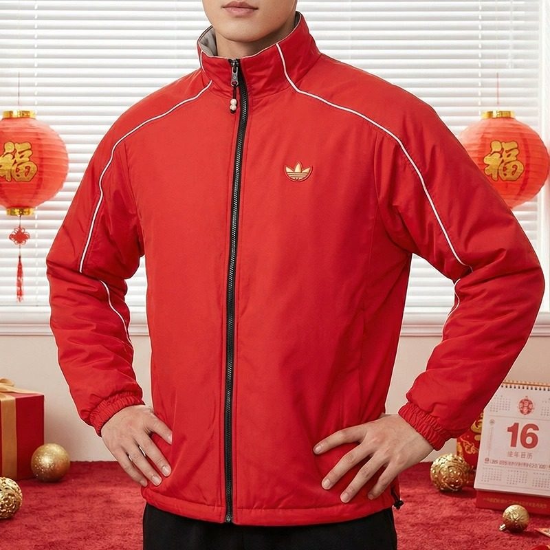 正品adidas阿迪达斯三叶草棉服款