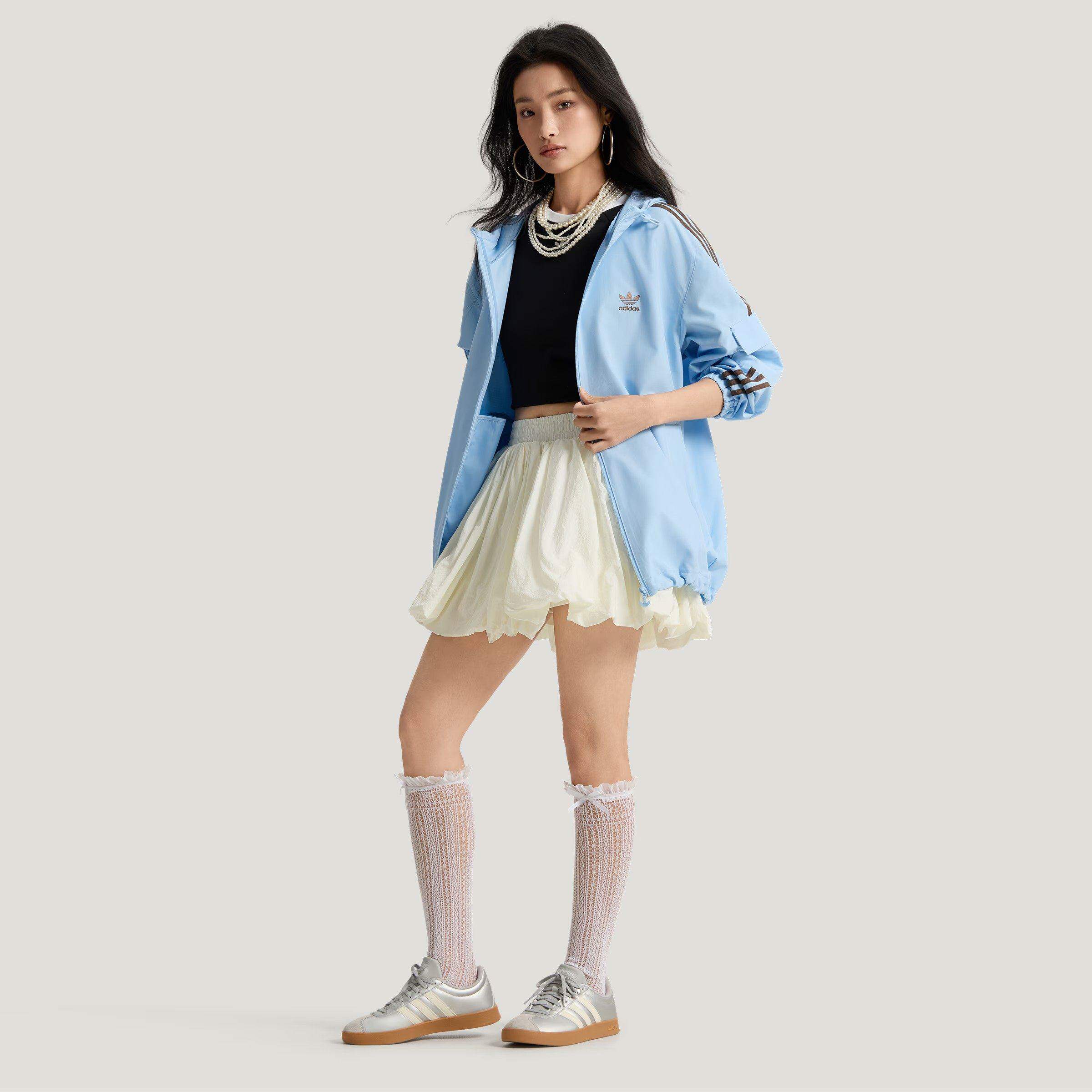 Adidas阿迪达斯三叶草经典运动外套男女新款连帽防轻薄运动风衣
