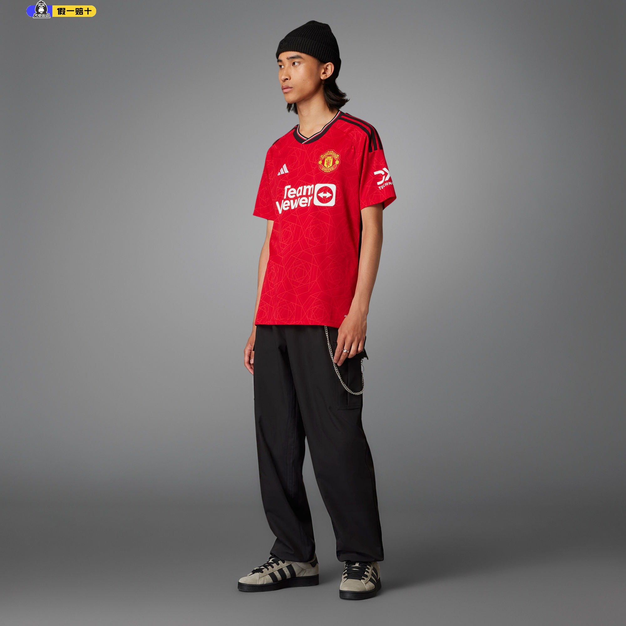 正品Adidas阿迪达斯足球服23/24曼联主场球迷版运动短袖T恤IP1726