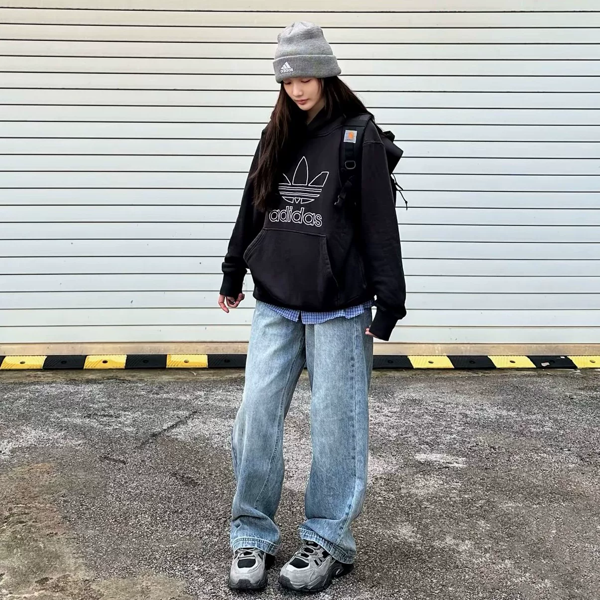 adidas阿迪达斯正品卫衣男装秋季百搭运动服休闲连帽套头衫IU2373