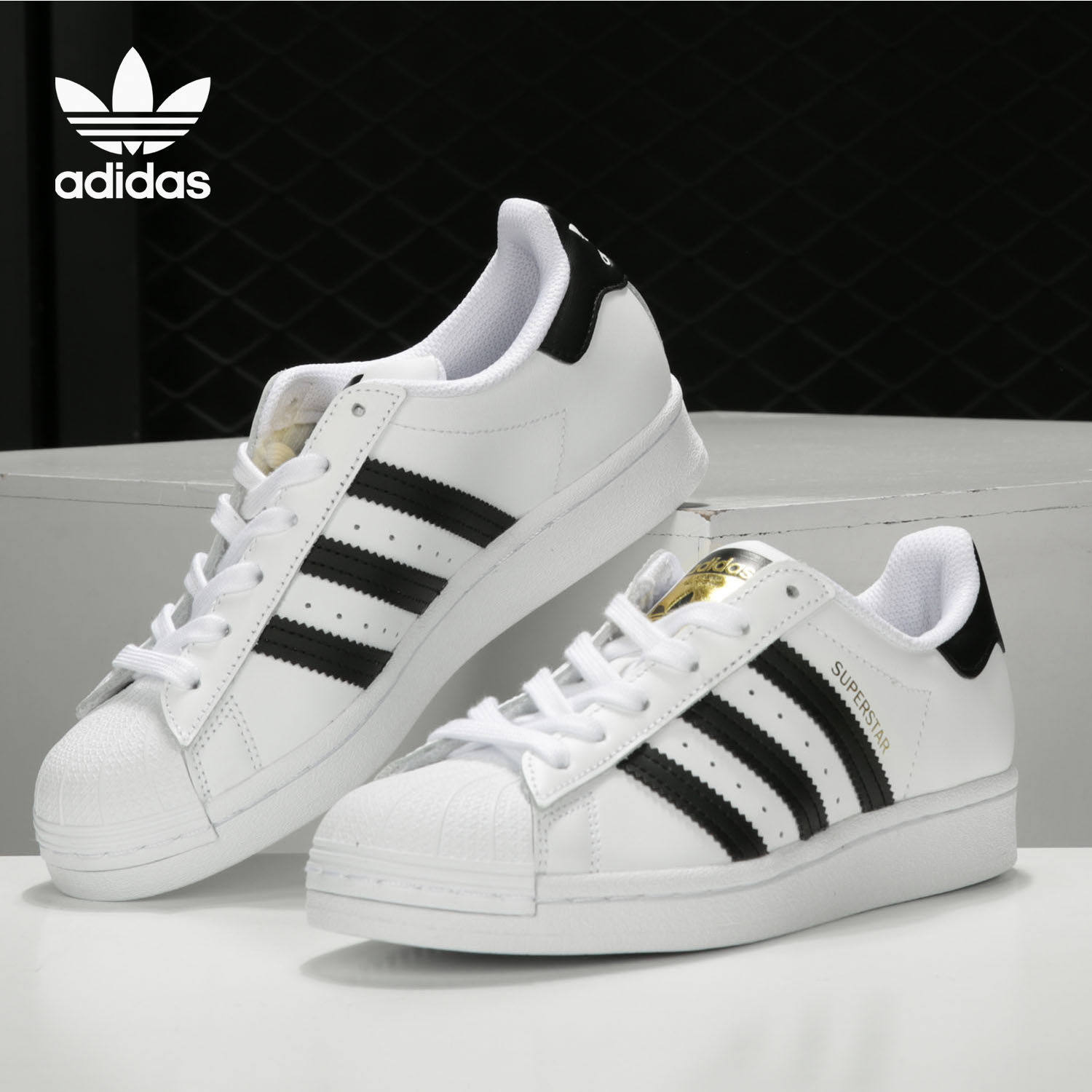 Adidas阿迪达斯正品三叶草板鞋女子2026新款金标贝壳头运动休闲鞋