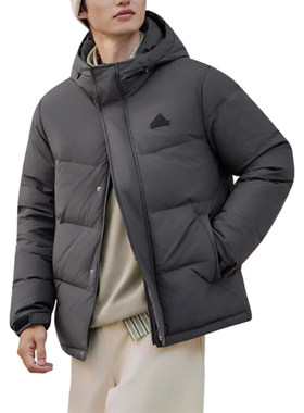 Adidas阿迪达斯正品秋冬男女拒水防风保暖鸭绒连帽羽绒服KF6753