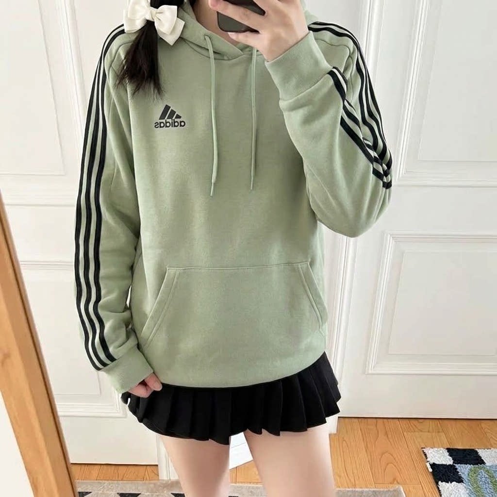 Adidas阿迪达斯正品卫衣男女款2026秋冬新款复古休闲加绒连帽上衣