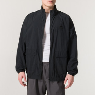 阿迪达斯外套男夏季新款休闲宽松梭织立领夹克衫防风运动服IT3955