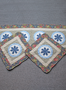 全棉汽车座垫四季车型通用新款布艺坐垫绗缝椅子垫防滑三件套包邮