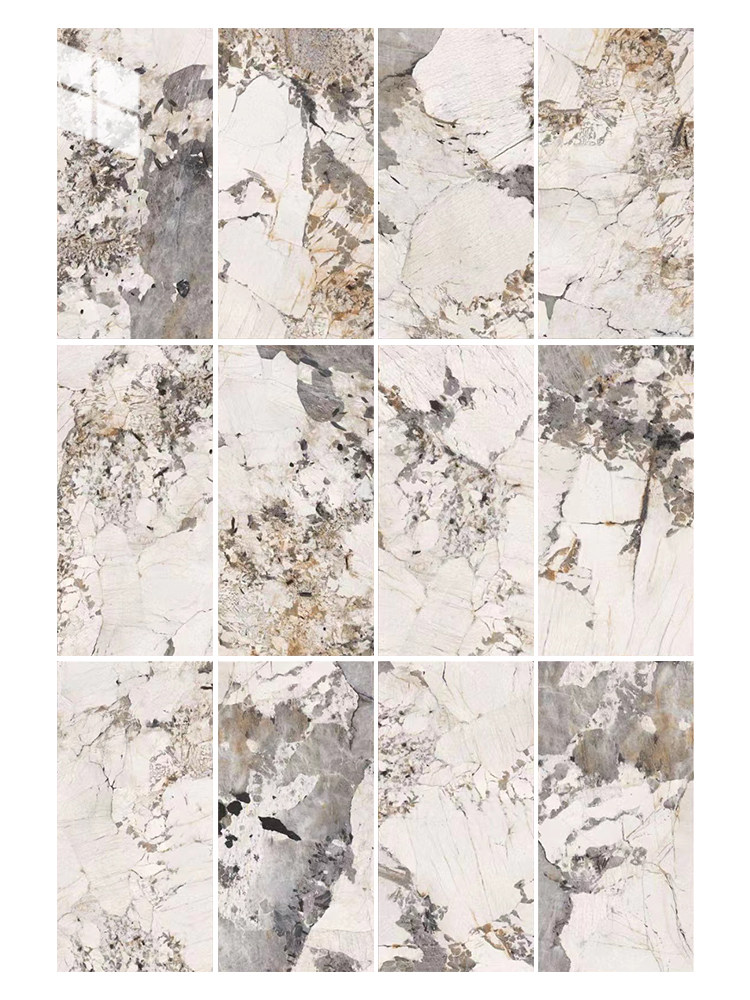 潘多拉大理石瓷砖亮光釉面大板砖别墅客餐厅地砖酒店工装背景墙砖