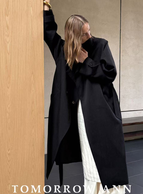TOMORROW ANN 秋上新经典设计感时尚休闲气质风衣(配腰带)11971